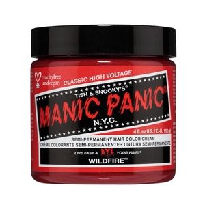 MANIC PANIC SEMI-PERMANENT COLOUR CREAM IN WILDFIRE 118ML - BRAND NEW